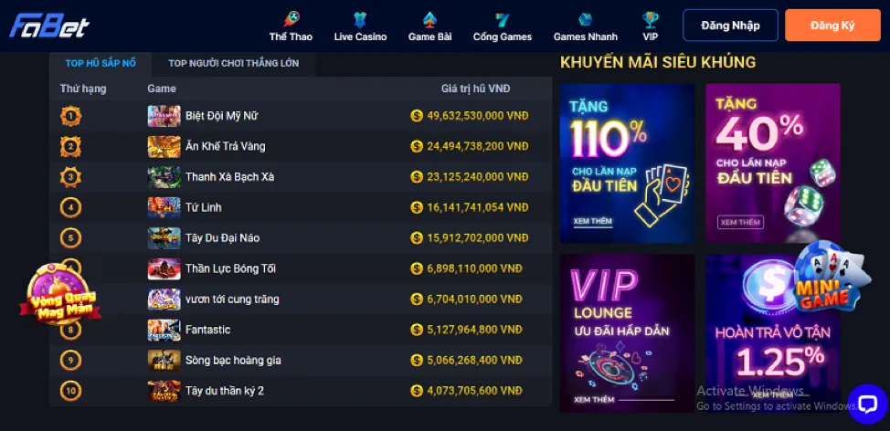 Hình ảnh minh họa các tựa game nổ hũ có tỷ lệ thắng cao tại V9WIN